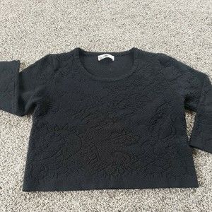 Angora Black‎ Sweater Morghy Size Small
